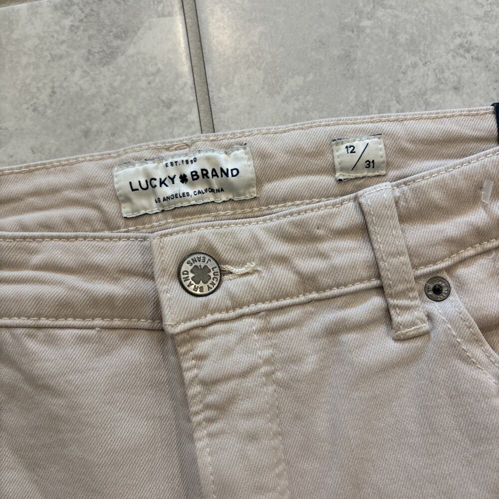 Lucky Brand Bridgette Women's Jeans Cropped Flare Leg Denim Light Pink Sz 31/26 - Picture 3 of 6